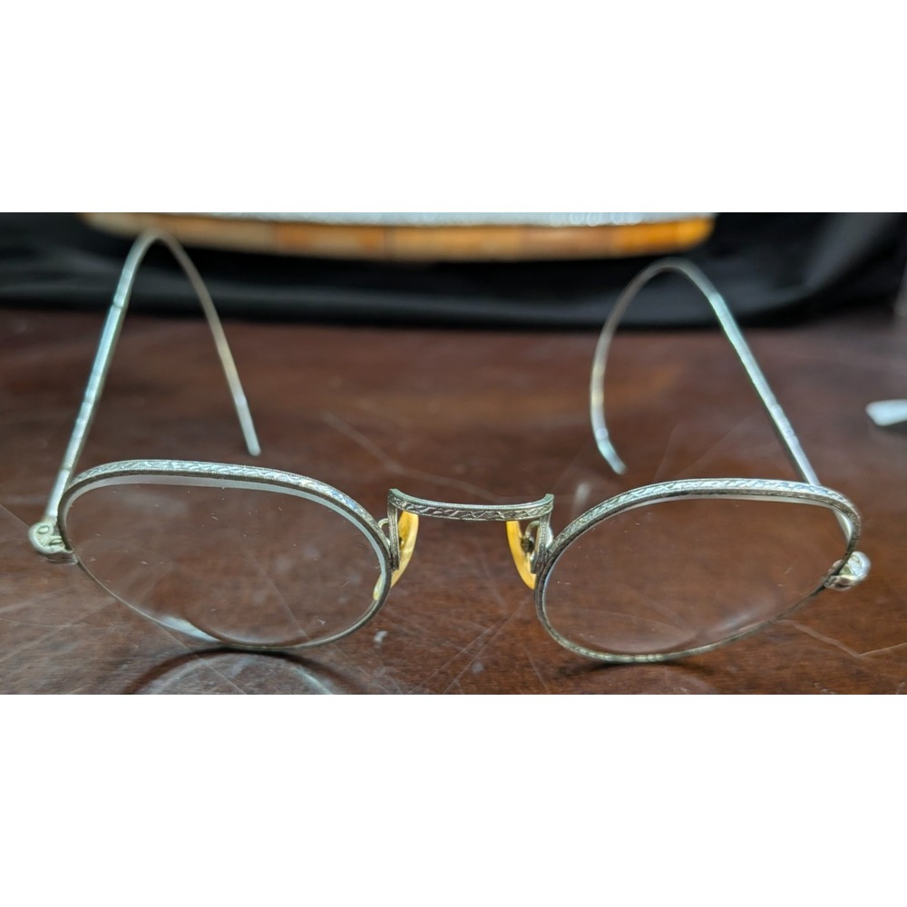 1920-1930 Art Deco Vintage/Antique Eye Glasses Nickel or Silver plated Unmarked